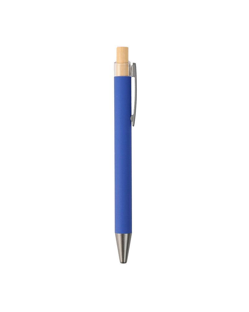 Metal Ball Pen with Bamboo Button – custom branded corporate gift, Kaaf Creations UAE