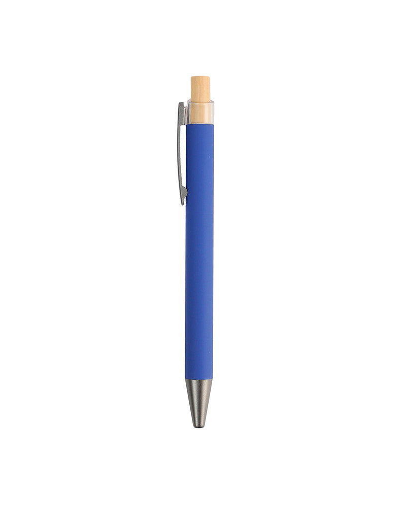 Metal Ball Pen with Bamboo Button – custom branded corporate gift, Kaaf Creations UAE