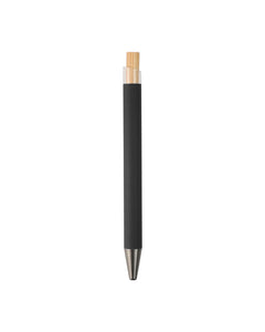 Metal Ball Pen with Bamboo Button – custom branded corporate gift, Kaaf Creations UAE