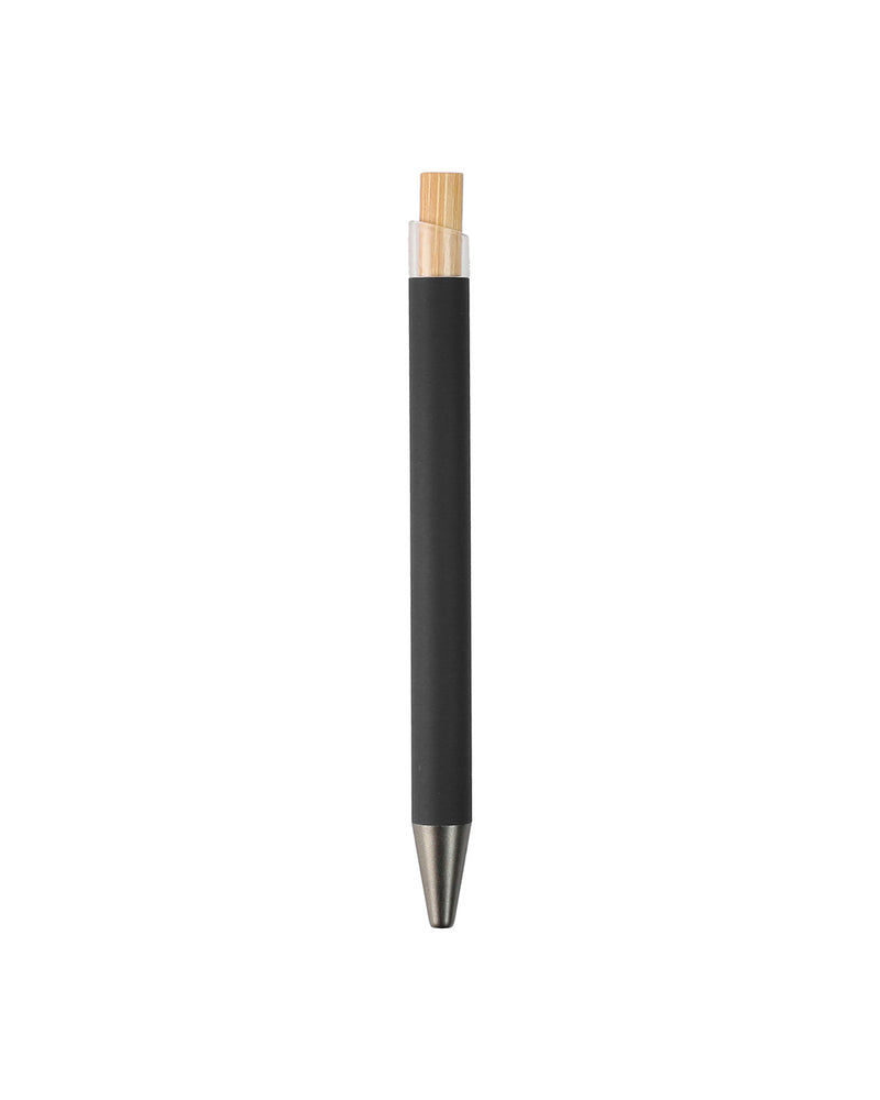 Metal Ball Pen with Bamboo Button – custom branded corporate gift, Kaaf Creations UAE