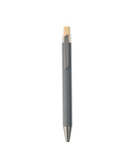Metal Ball Pen with Bamboo Button