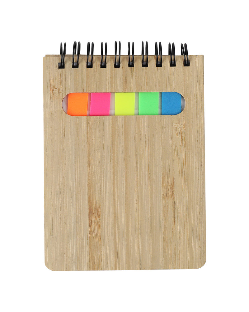 Mini Bamboo Notebook with Memo Pad – custom branded corporate gift, Kaaf Creations UAE