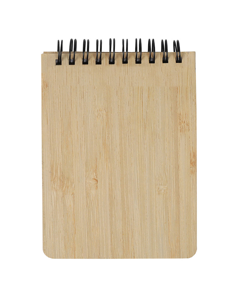 Mini Bamboo Notebook with Memo Pad – custom branded corporate gift, Kaaf Creations UAE