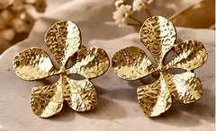 Textured Petal stud earrings
