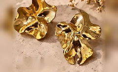 Organic Petal stud earrings