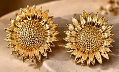 Sunflower stud earrings