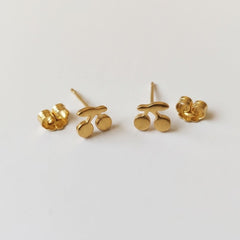 Cherry Duo stud earrings