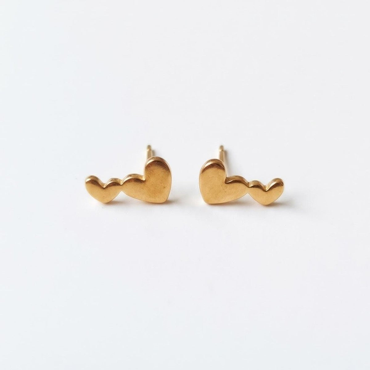 Twin Hearts stud earrings