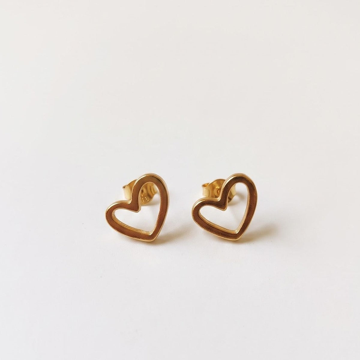 Open Heart stud earrings