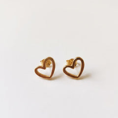 Open Heart stud earrings