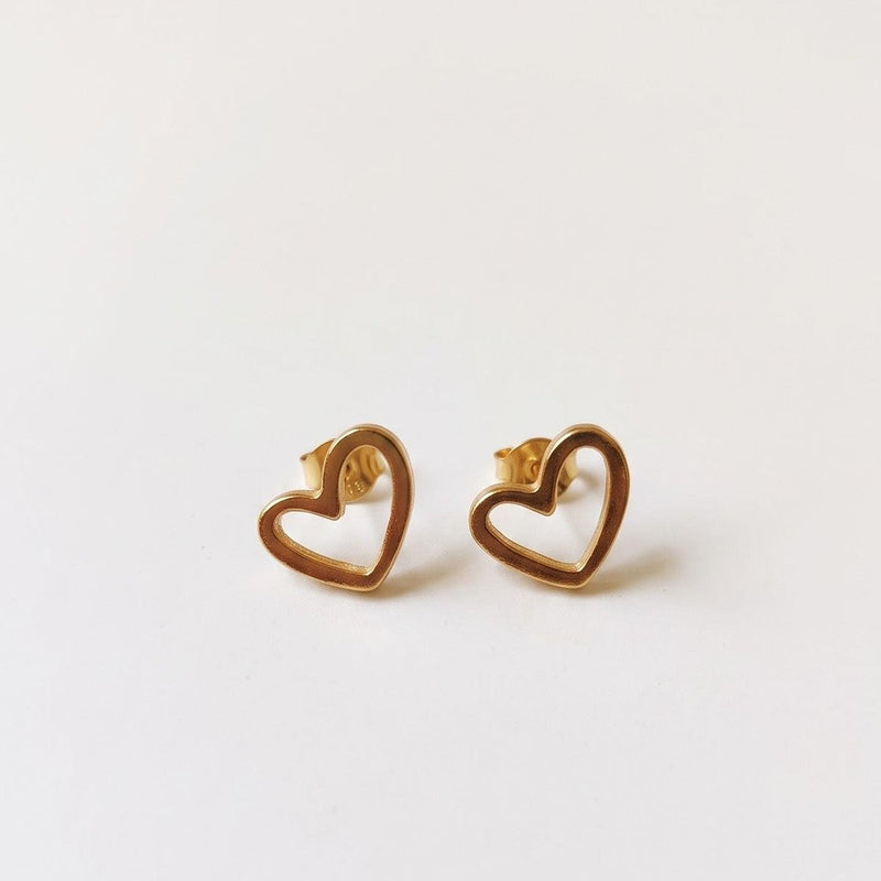 Open Heart stud earrings