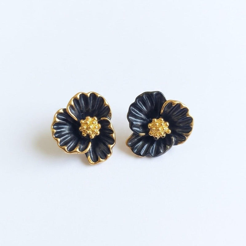 Midnight Bloom stud earrings