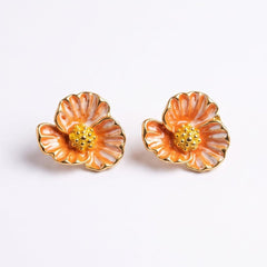 Coral Bloom stud earrings
