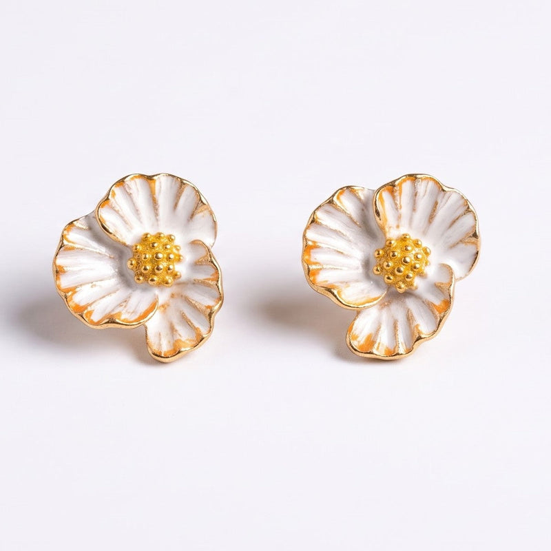 Ivory Bloom stud earrings