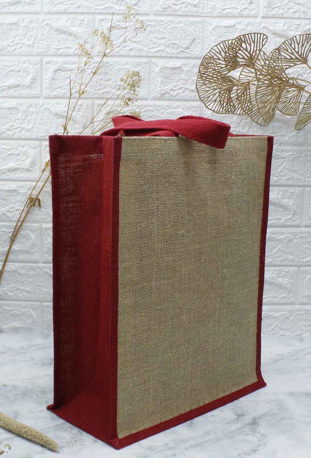 Jute Bag Vertical – custom branded corporate gift, Kaaf Creations UAE