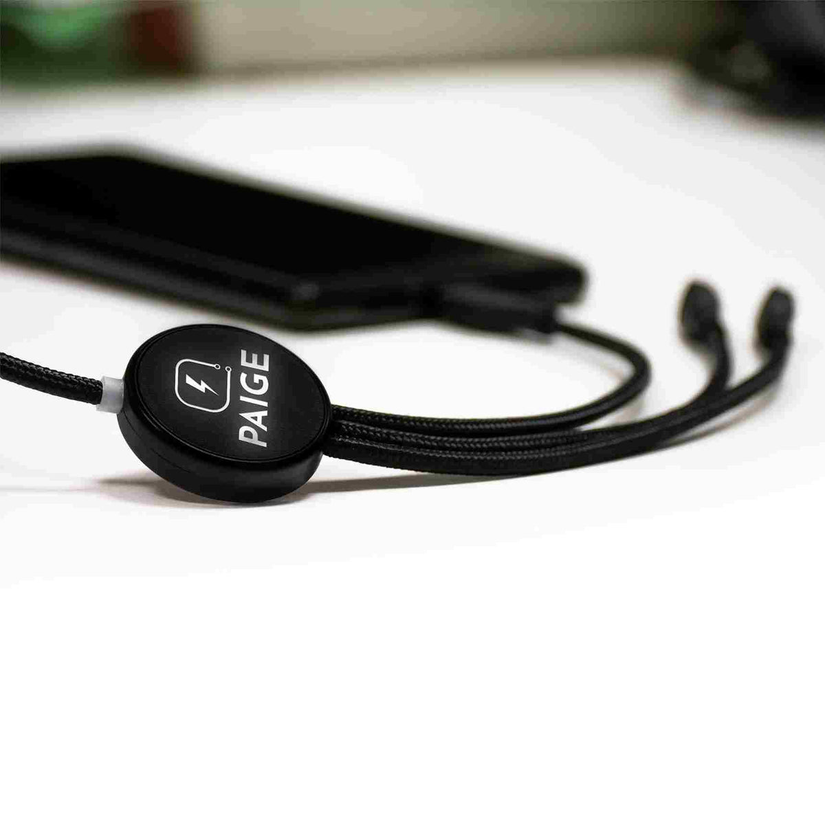 RPET Charging cable with Lightup Logo
