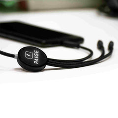 RPET Charging cable with Lightup Logo