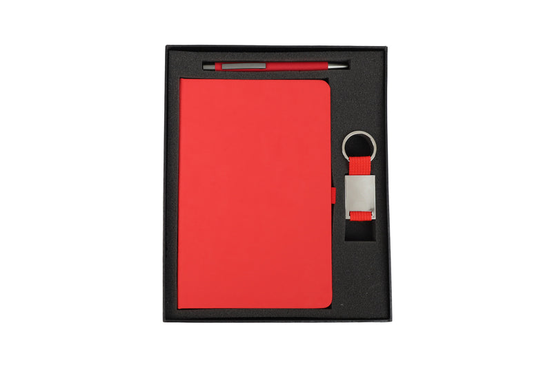 Gift Box with Foam for Pen, A5 Notebook & Keychain – custom branded corporate gift, Kaaf Creations UAE