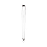 Lanyard with safety Clip and Metal Hook White