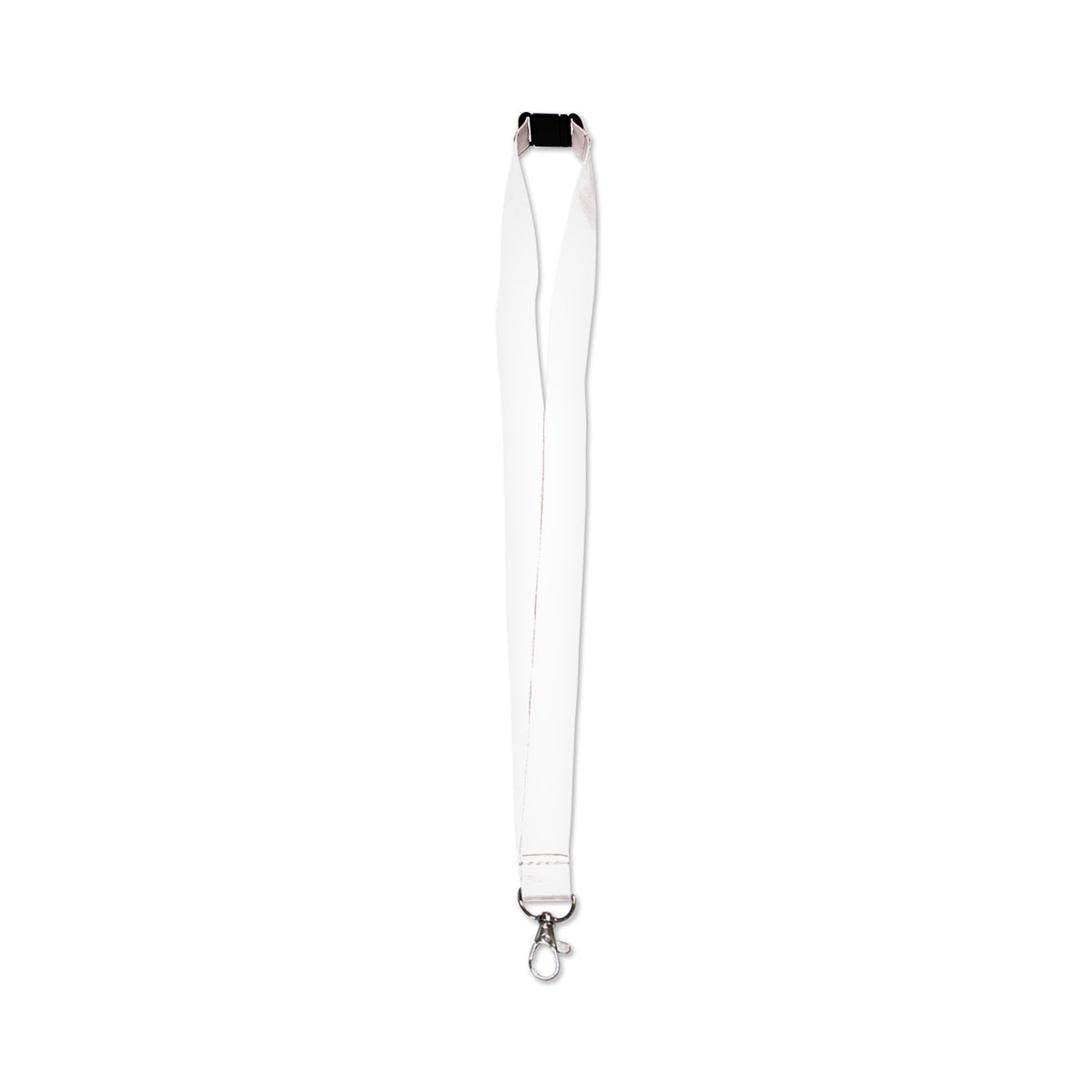 Lanyard with safety Clip and Metal Hook White