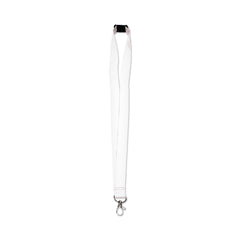 Lanyard with safety Clip and Metal Hook White