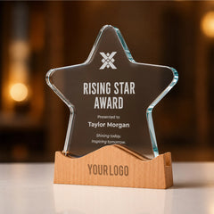 Star Shaped Wooden Trophy