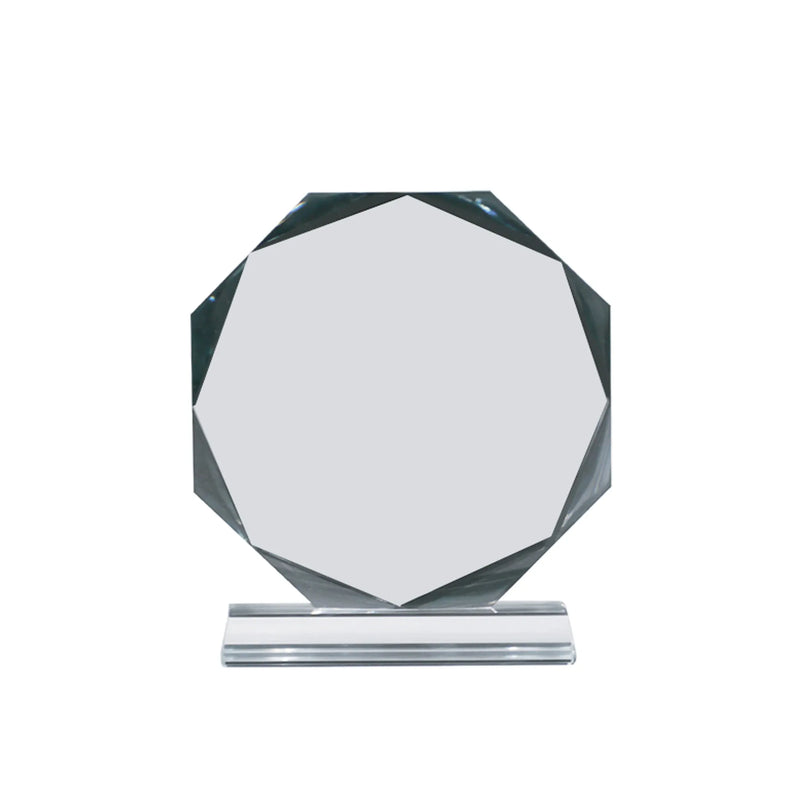 Octagon Crystal Award Small