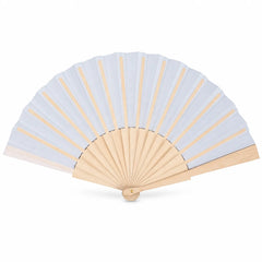 Fabric Hand Fan White