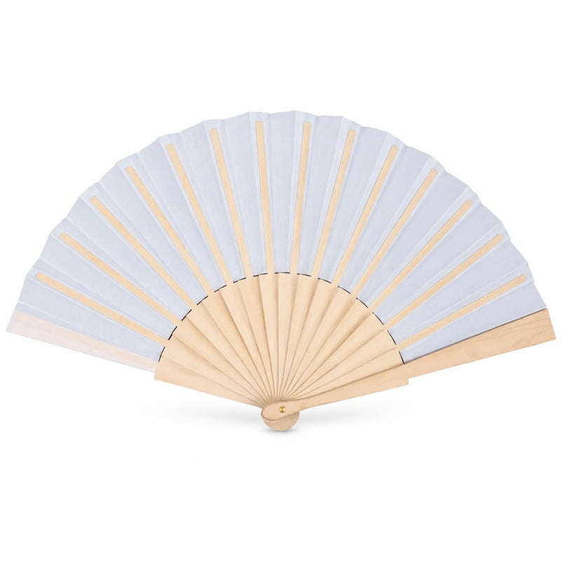 Fabric Hand Fan White