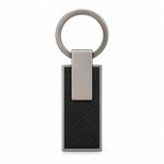 Gunmetal PU Strap Keychain Black