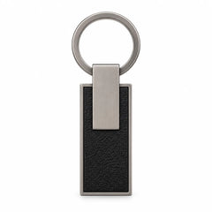 Gunmetal PU Strap Keychain Black