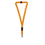 Lanyard With Buckle Metal Hook And Safety Clip Orange