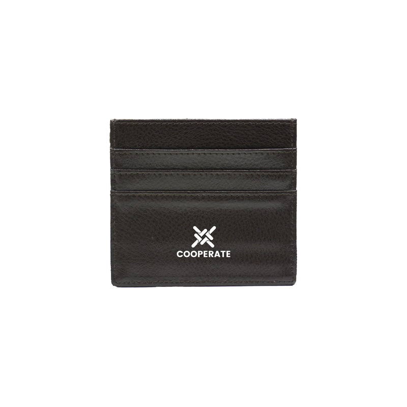 2 side leather card holder