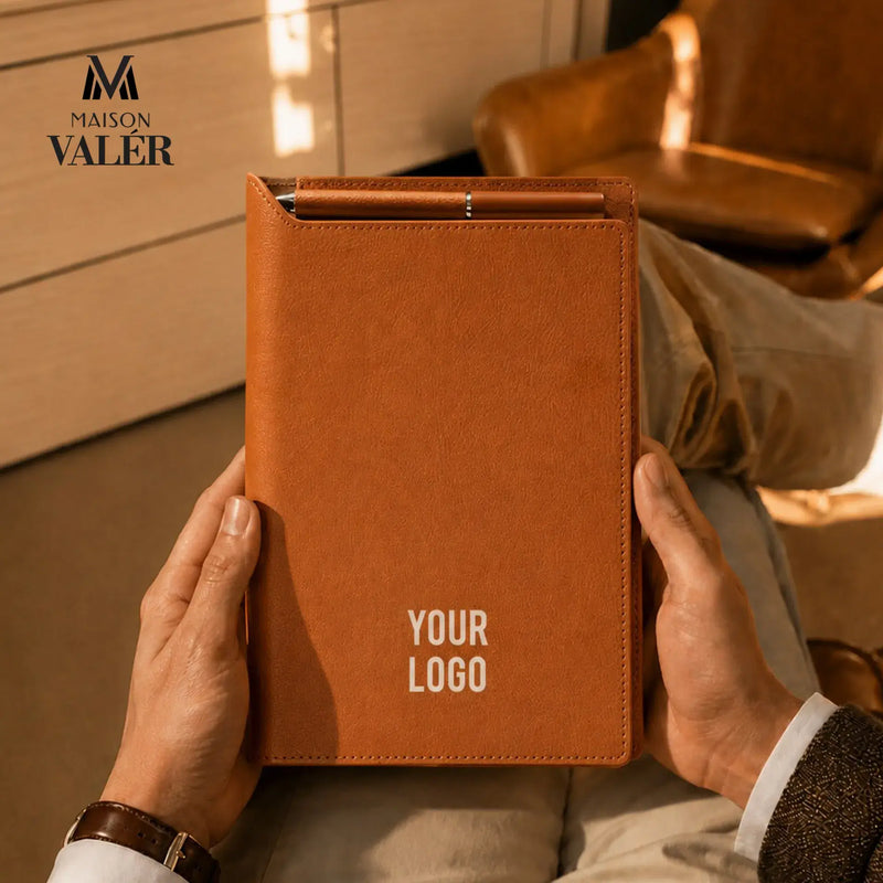 Maison Valer Executive Organizer with Magnetic Pen Holder Brown