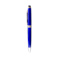 Metal Pen With Ring And Stylus Blue