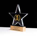 Star Shaped Crystal Award