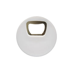 Football shaped bottle opener – 11425 with fridge magnet and customizable white surface