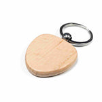 Bamboo Keychain Heart Shape