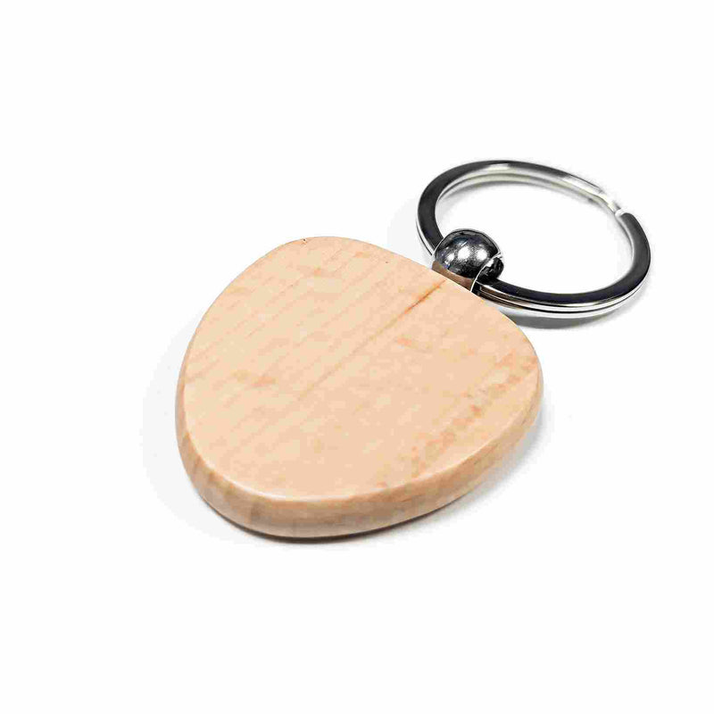 Bamboo Keychain Heart Shape