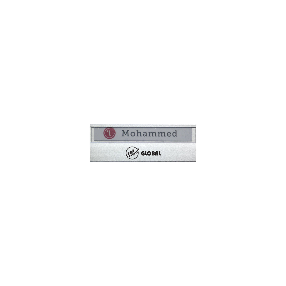 Name Badge with Pin Silver