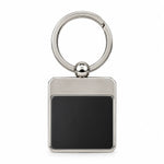 Silver Frame Square Plate Keychain