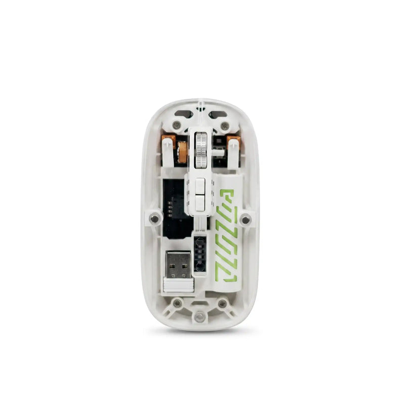 Transparent Wireless Mouse Rechargeable White