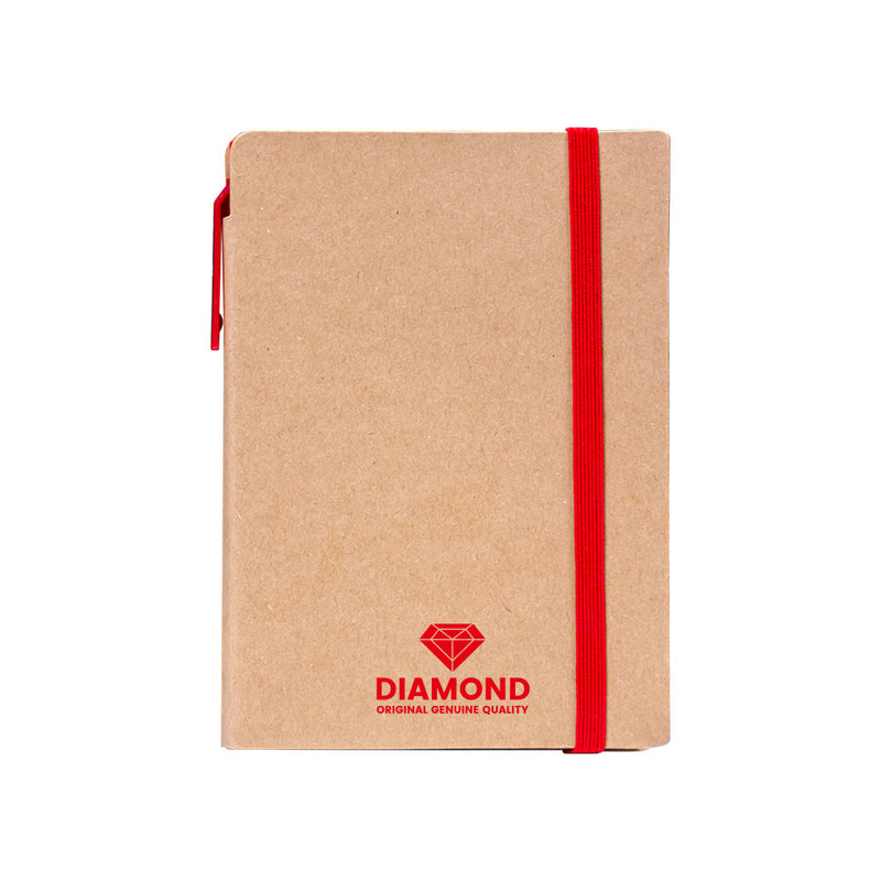 A6 Craft Notebook with Pen and Post-it Red
