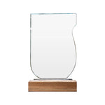 Crystal Award With Wooden Base