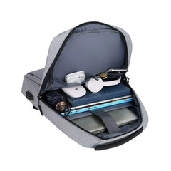Backpack with USB Charging Point Gray
