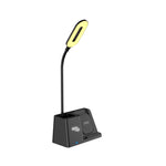 3-in-1 wireless charger with LED desk lamp and smartphone stand