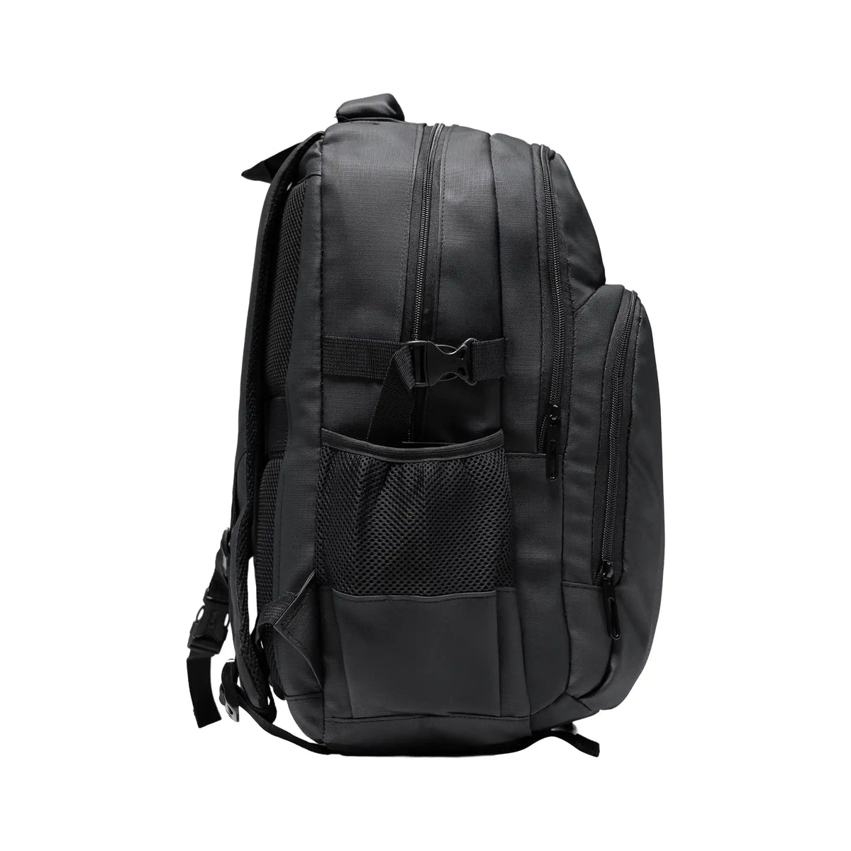 Black laptop backpack with USB charging port and professional design
