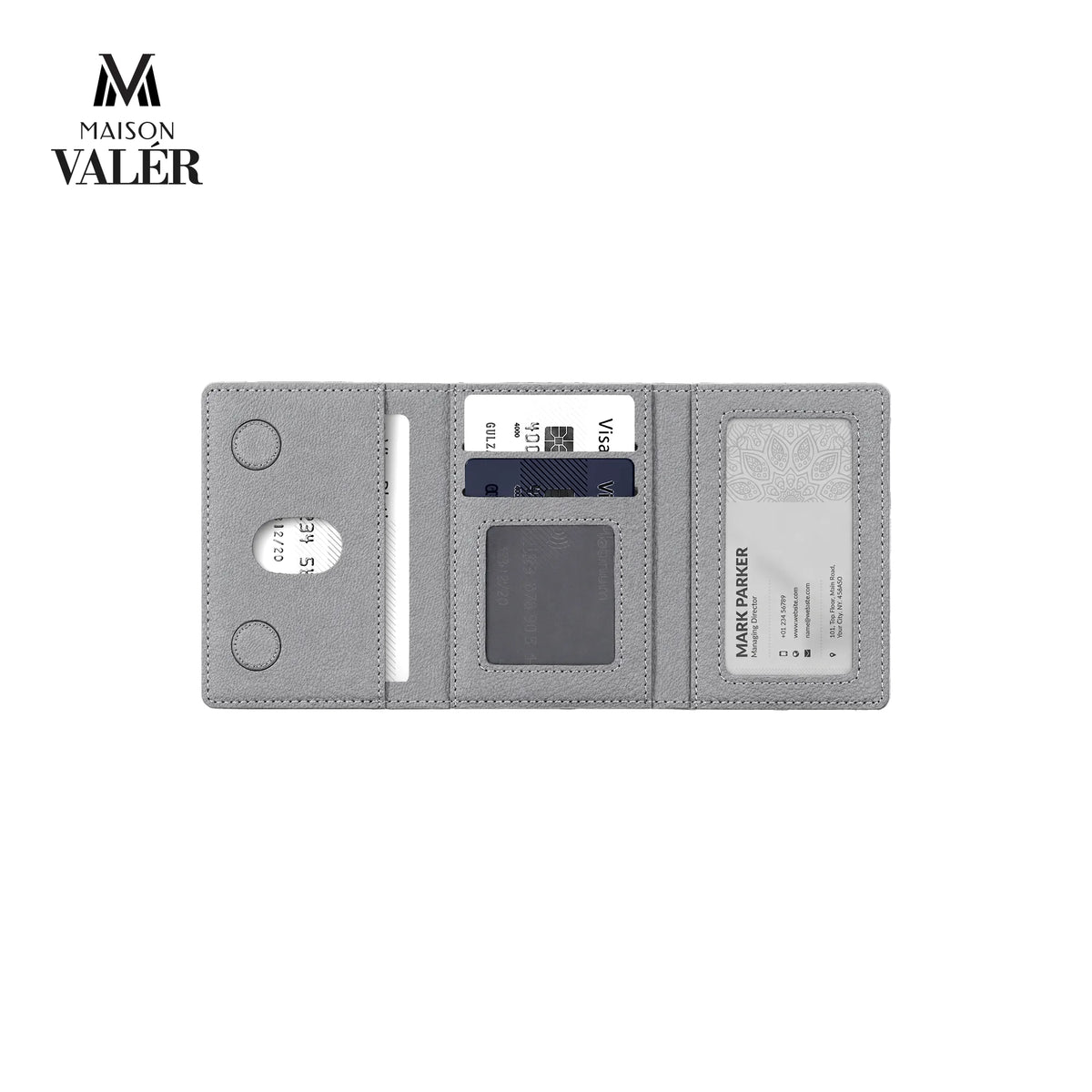The Minimalist leather MagSafe card holder phone wallet custom logo corporate gift UAE