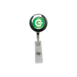 Silver Metal badge reel with a medium round surface