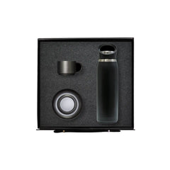 Urban Steel Duo black cup saucer stainless bottle corporate gift UAE